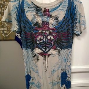 Sinful distressed/ripped t-shirt